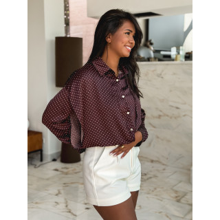 Chemise à pois Baptista - Prune