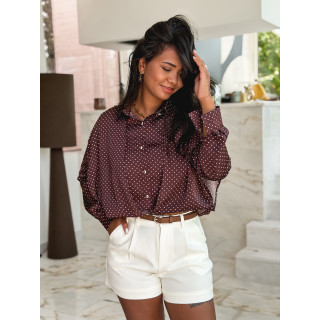 Chemise à pois Baptista - Prune