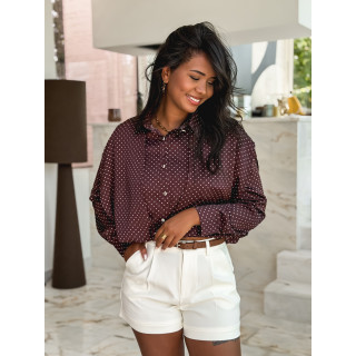 Chemise à pois Baptista - Prune