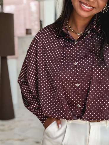 Chemise à pois Baptista - Prune