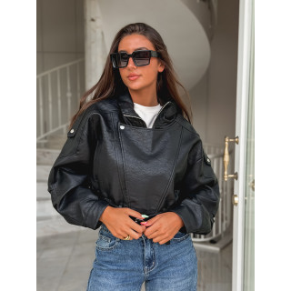 Veste en simili Luccia - Noir