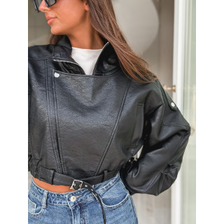 Veste en simili Luccia - Noir