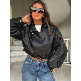 Veste en simili Luccia - Noir