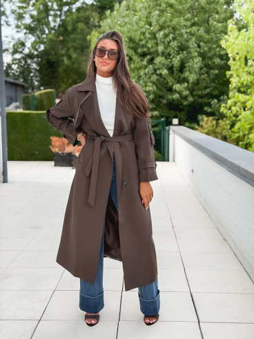 Trench Faustina - Chocolat