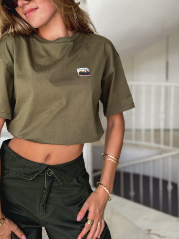 T-shirt Anceline - Kaki