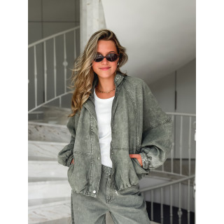 Veste en jeans Tayra - Kaki