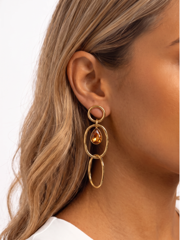 Boucles d'oreilles Aénor - Doré