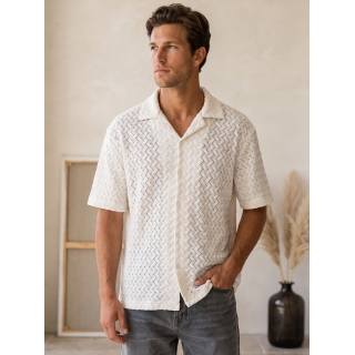 Chemise à manches courtes Mathéo - Ecru