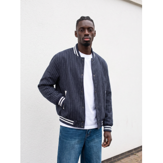 Bomber ligné Loucas - Bleu marine
