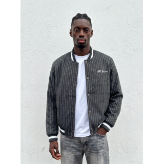 Bomber ligné Loucas - Gris foncé