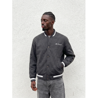 Bomber ligné Loucas - Gris foncé