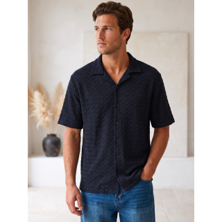 Chemise à manches courtes Mathéo - Bleu marine