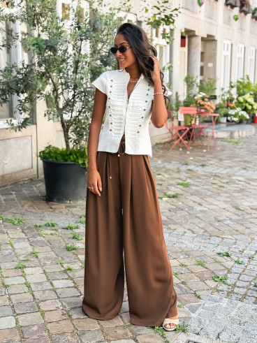 Pantalon Léonore - Chocolat