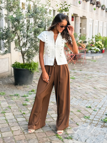 Pantalon Léonore - Chocolat
