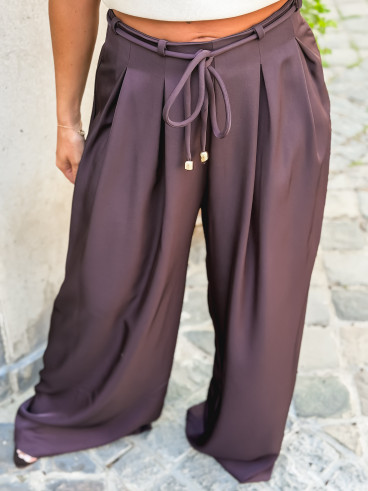 Pantalon Léonore - Aubergine