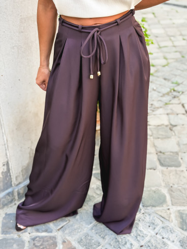 Pantalon Léonore - Aubergine Pantalon Léonore - Aubergine