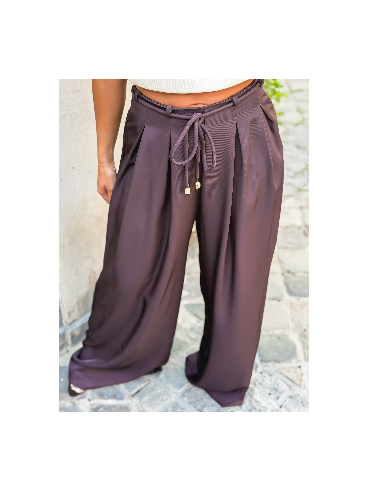 Pantalon Léonore - Aubergine Pantalon Léonore - Aubergine