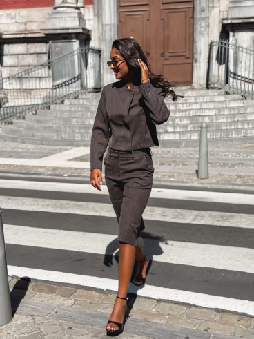Blazer court Adalée - Chocolat Blazer court Adalée - Chocolat