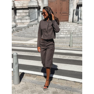 Blazer court Adalée - Chocolat