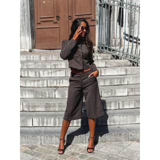Blazer court Adalée - Chocolat