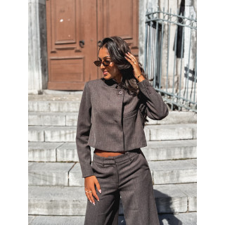 Blazer court Adalée - Chocolat