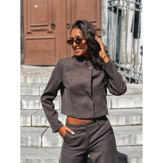 Blazer court Adalée - Chocolat