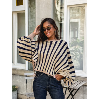 Pull Elina - Doré/ Bleu marine