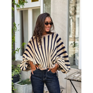 Pull Elina - Doré/ Bleu marine
