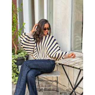 Pull Elina - Doré/ Bleu marine