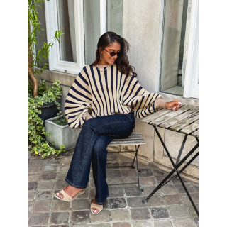 Pull Elina - Doré/ Bleu marine