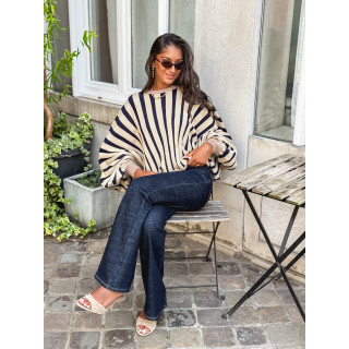 Pull Elina - Doré/ Bleu marine