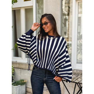 Pull ligné Armance - Bleu marine