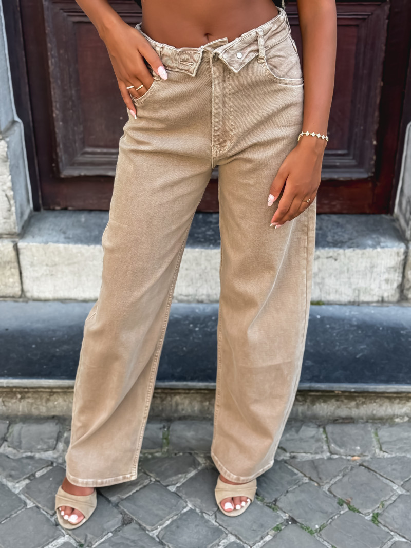 Jeans Héléna - Beige foncé