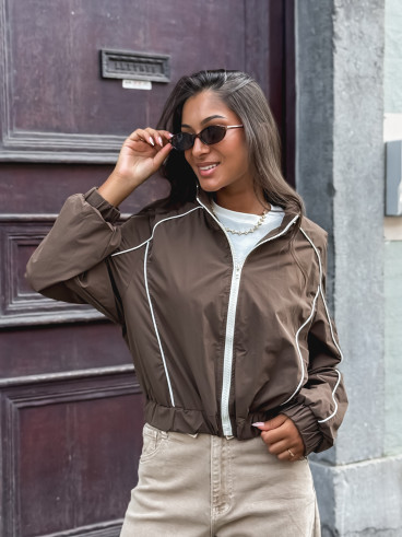 Veste courte Elina - Chocolat