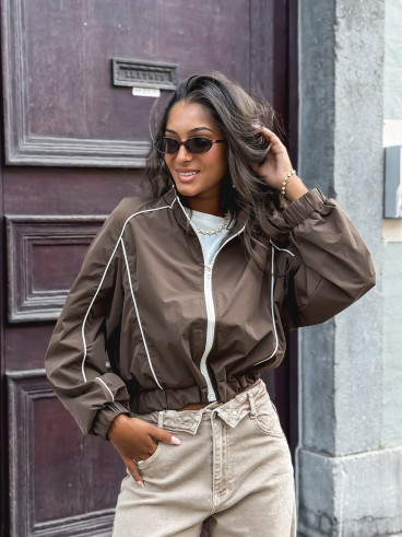 Veste courte Elina - Chocolat