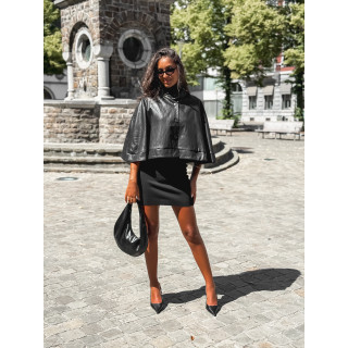 Cape en simili Wallis - Noir