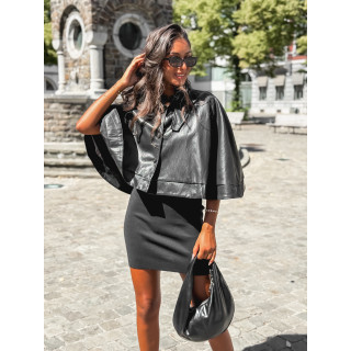 Cape en simili Wallis - Noir