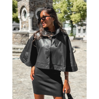 Cape en simili Wallis - Noir