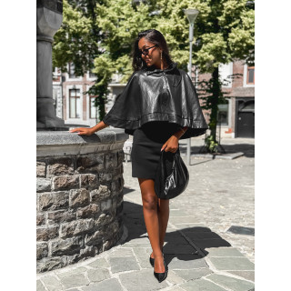Cape en simili Wallis - Noir