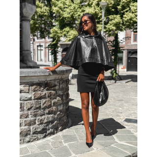 Cape en simili Wallis - Noir