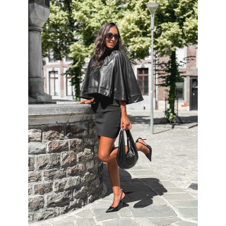 Cape en simili Wallis - Noir