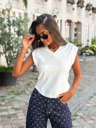 Blouse Zélina - Blanc Blouse Zélina - Blanc