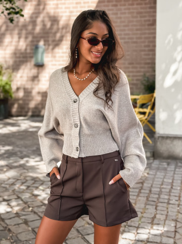 Gilet court Amaïa - Taupe