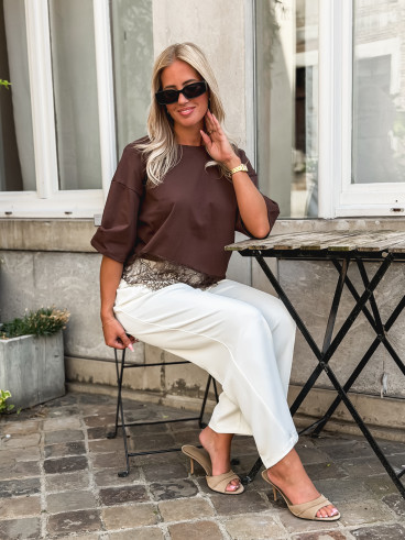 T-shirt Enoliane - Chocolat T-shirt Enoliane - Chocolat
