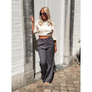 Pantalon à carreaux Maliory - Bleu marine