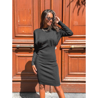 Robe longue Bianca - Noir