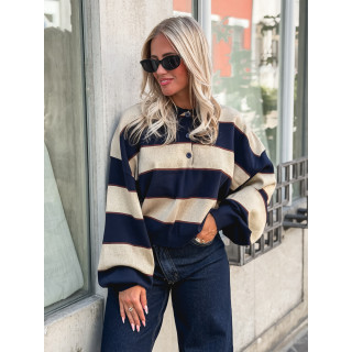 Pull Noéa - Doré/Bleu marine