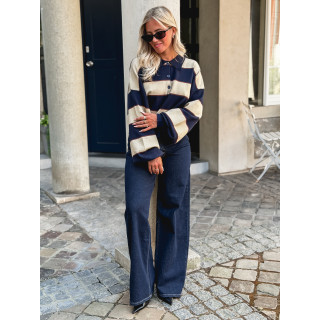 Pull Noéa - Doré/Bleu marine