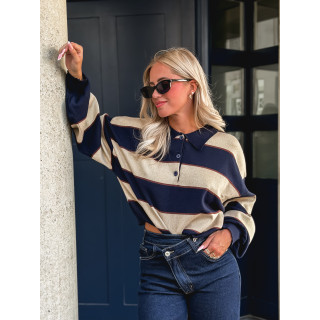 Pull Noéa - Doré/Bleu marine