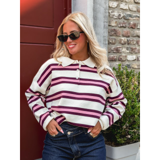 Pull ligné Albane - Crème